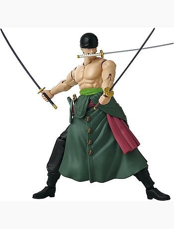 Figurine anime heroes - bandai - one piece zoro style 3 épées 17 cm - 16 points d'articulation