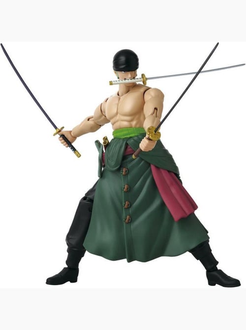 Figurine anime heroes - bandai - one piece zoro style 3 épées 17 cm - 16 points d'articulation - Kiabi