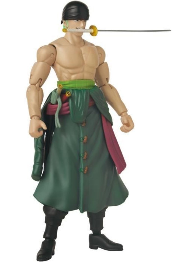 Figurine anime heroes - bandai - one piece zoro style 3 épées 17 cm - 16 points d'articulation Multicolore - Kiabi