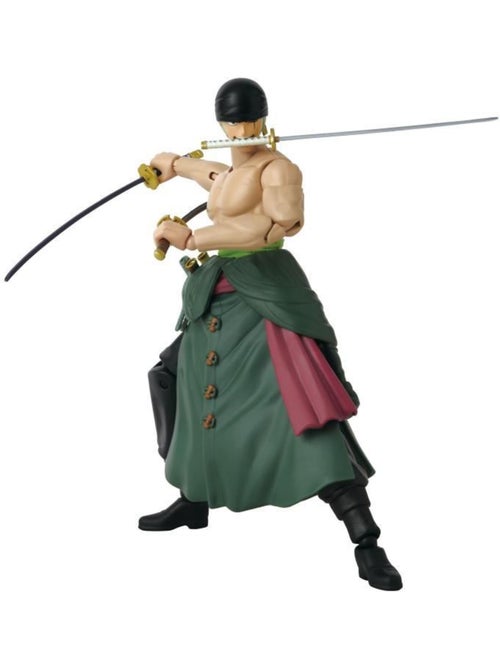 Figurine anime heroes - bandai - one piece zoro style 3 épées 17 cm - 16 points d'articulation - Kiabi