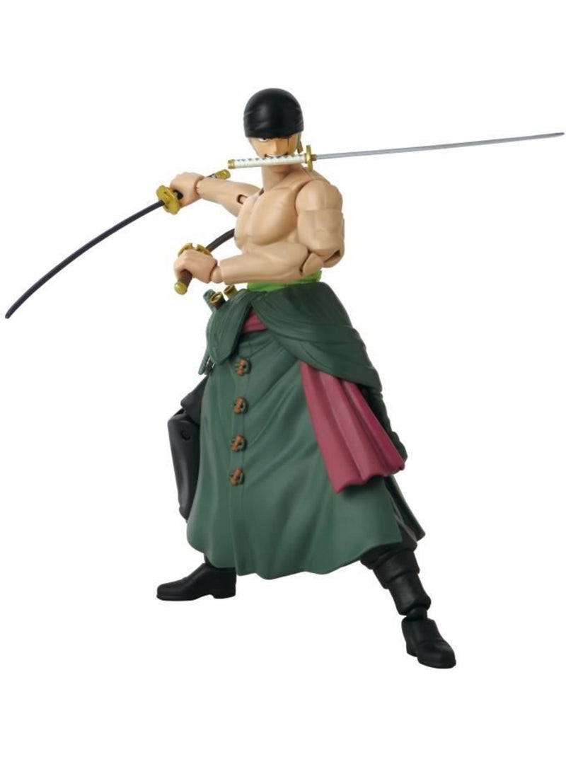 Figurine anime heroes - bandai - one piece zoro style 3 épées 17 cm - 16 points d'articulation Multicolore - Kiabi