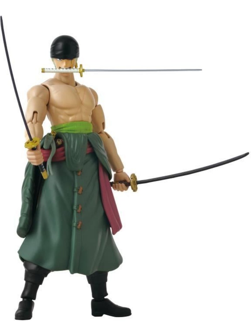 Figurine anime heroes - bandai - one piece zoro style 3 épées 17 cm - 16 points d'articulation Multicolore - Kiabi
