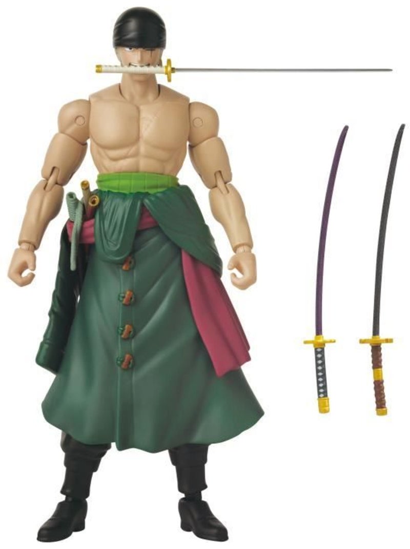 Figurine anime heroes - bandai - one piece zoro style 3 épées 17 cm - 16 points d'articulation Multicolore - Kiabi