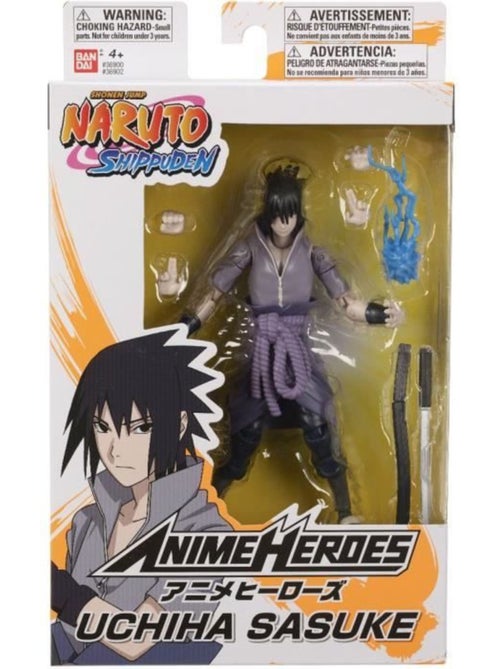 Figurine anime heroes 17 cm - sasuke uchiwa - bandai naruto shippuden - Kiabi