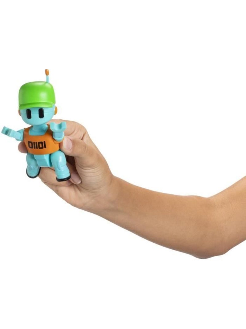 Figurine articulée - bandai - stumble guys - robot guy - 11 cm - avec stickers Multicolore - Kiabi
