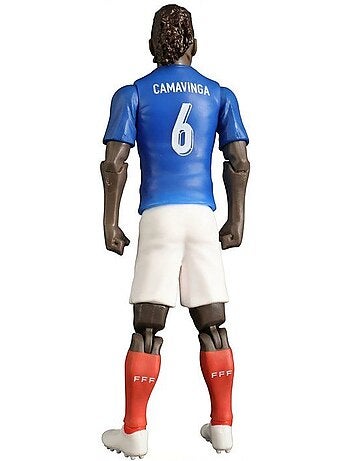 Figurine articulée - équipe de france - megableu - camavinga numéro 6 - 20 cm
