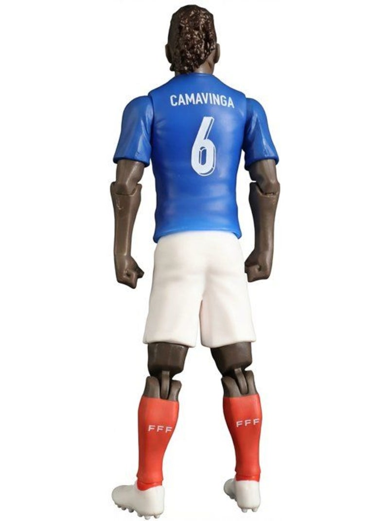 Figurine articulée - équipe de france - megableu - camavinga numéro 6 - 20 cm Bleu - Kiabi