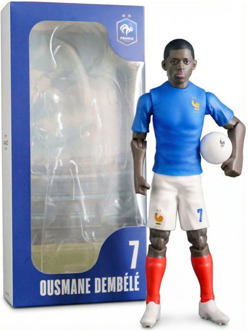 Figurine articulée - équipe de france - megableu - dembélé numéro 7 - 20 cm Bleu - Kiabi