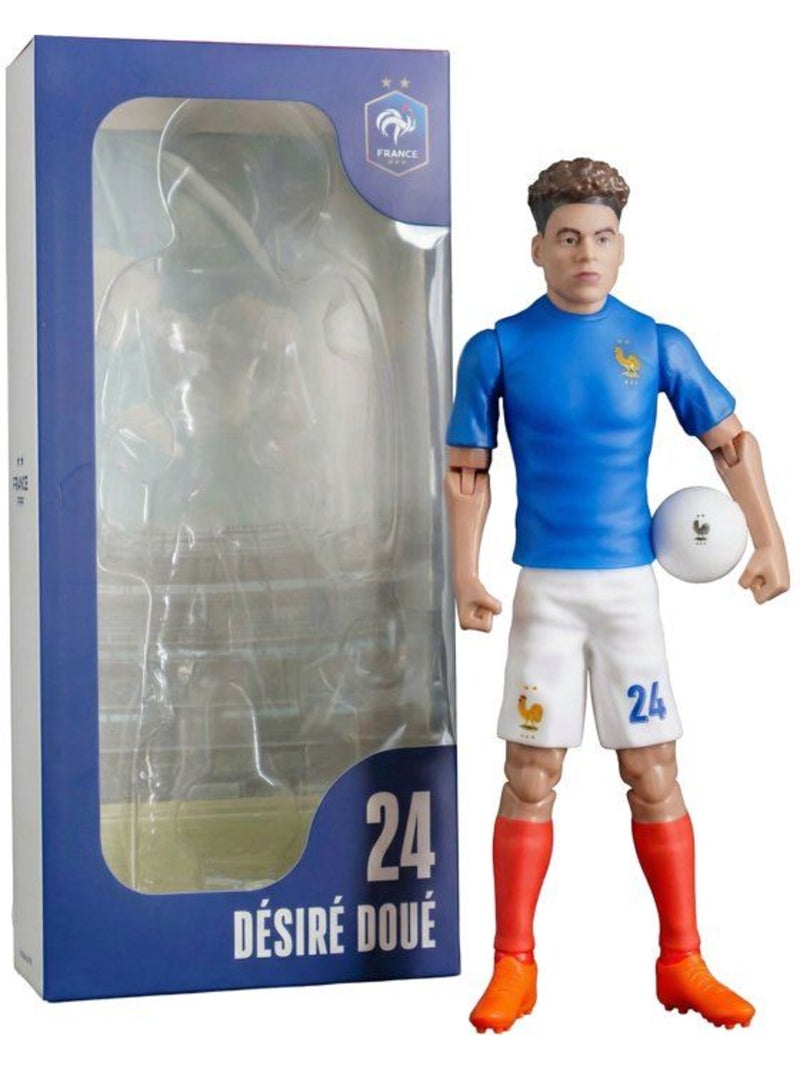 Figurine articulée - équipe de france - megableu - désiré doué numéro 24 - 20 cm Bleu - Kiabi