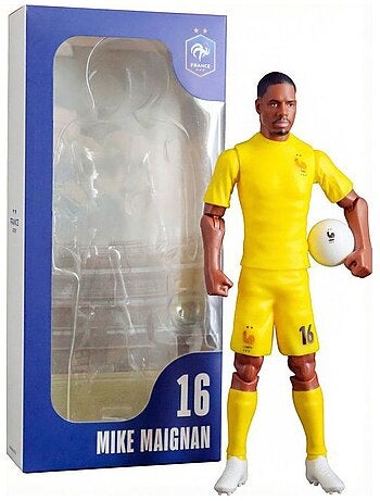Figurine articulée - équipe de france - megableu - maignan numéro 16 - 20 cm