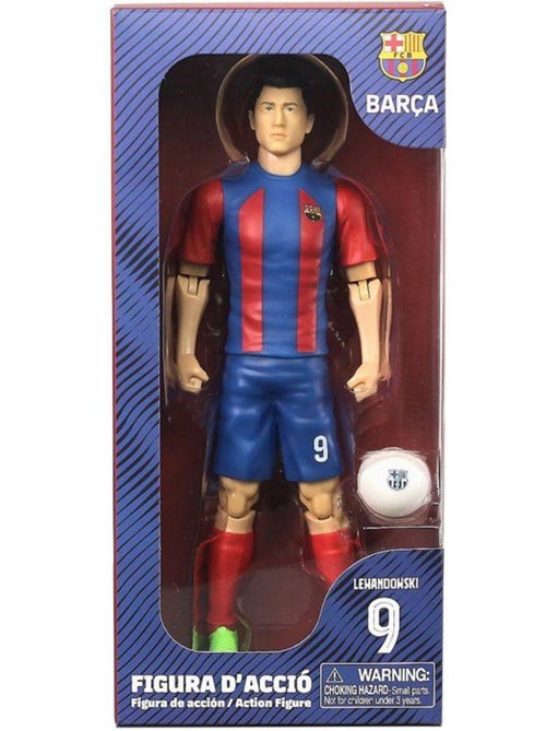 Figurine articulée - fc barcelona - megableu - lewandowski - 20 cm - Kiabi