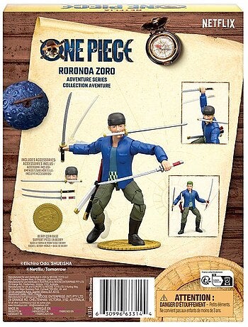 Figurine articulée - one piece - zoro - 15 cm - dès 4 ans