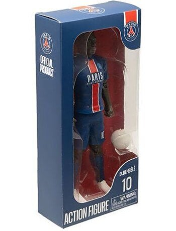 Figurine articulée 20 cm avec ballon - MEGABLEU, PSG Ousmane Dembélé n°10