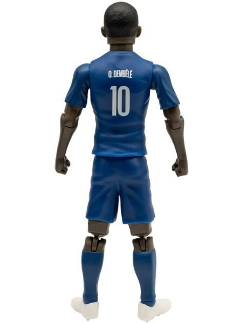 Figurine articulée 20 cm avec ballon - MEGABLEU, PSG Ousmane Dembélé n°10 Bleu - Kiabi