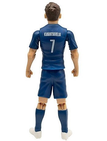 Figurine articulée 20 cm + ballon - Khvicha Kvaratskhelia n°7 - PSG MEGABLEU