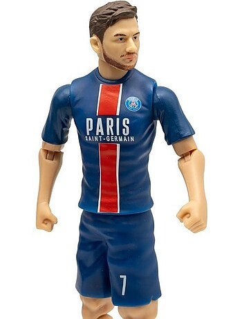 Figurine articulée 20 cm + ballon - Khvicha Kvaratskhelia n°7 - PSG MEGABLEU