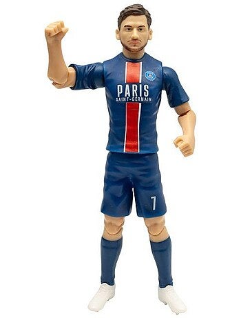 Figurine articulée 20 cm + ballon - Khvicha Kvaratskhelia n°7 - PSG MEGABLEU