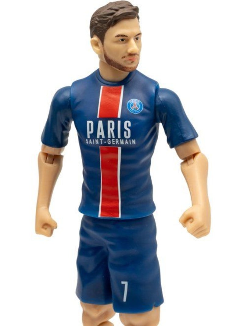 Figurine articulée 20 cm + ballon - Khvicha Kvaratskhelia n°7 - PSG MEGABLEU Bleu - Kiabi