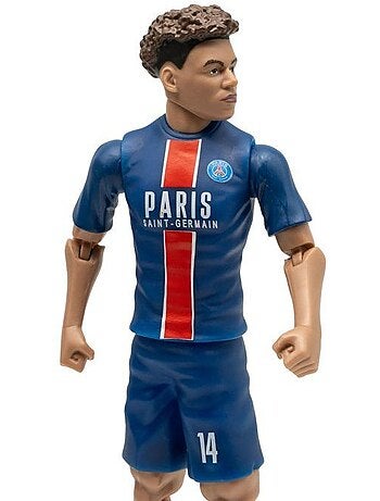Figurine articulée 20 cm + ballon PSG Désiré Doué n°14 - MEGABLEU