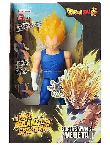 Figurine articulée 30 cm son & lumière vegeta ssj2 - bandai dragon ball