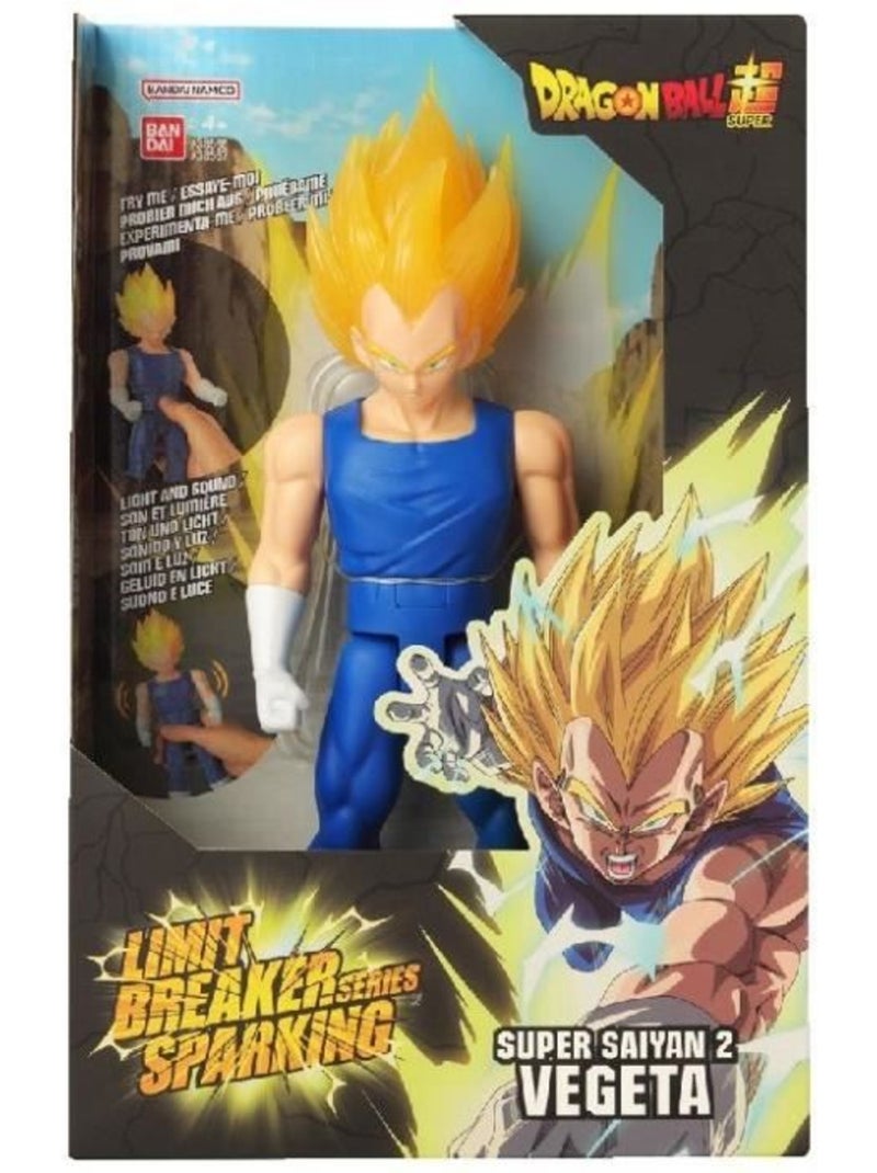 Figurine articulée 30 cm son & lumière vegeta ssj2 - bandai dragon ball Bleu - Kiabi