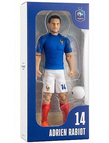 Figurine articulée adrien rabio - numéro 14 - équipe de france - megableu - 20 cm