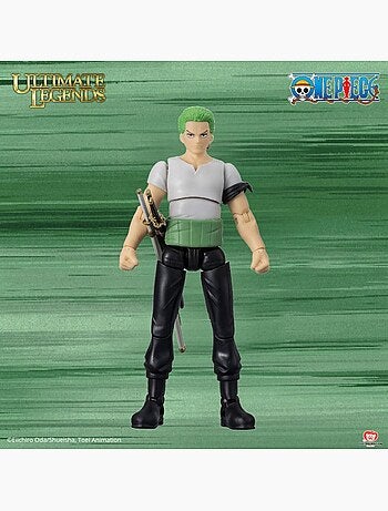 Figurine articulée ultimate legends - bandai - one piece - roronoa zoro - 12 cm