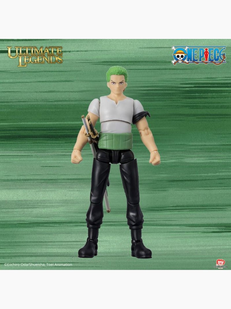 Figurine articulée ultimate legends - bandai - one piece - roronoa zoro - 12 cm Vert - Kiabi