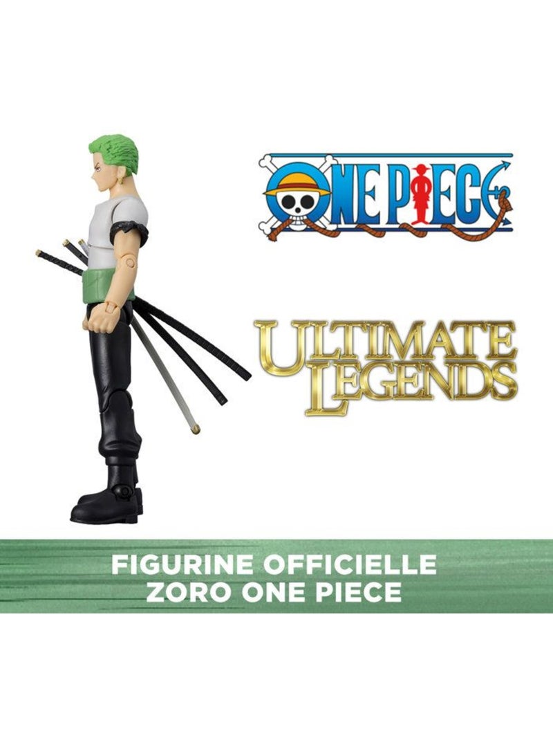 Figurine articulée ultimate legends - bandai - one piece - roronoa zoro - 12 cm Vert - Kiabi
