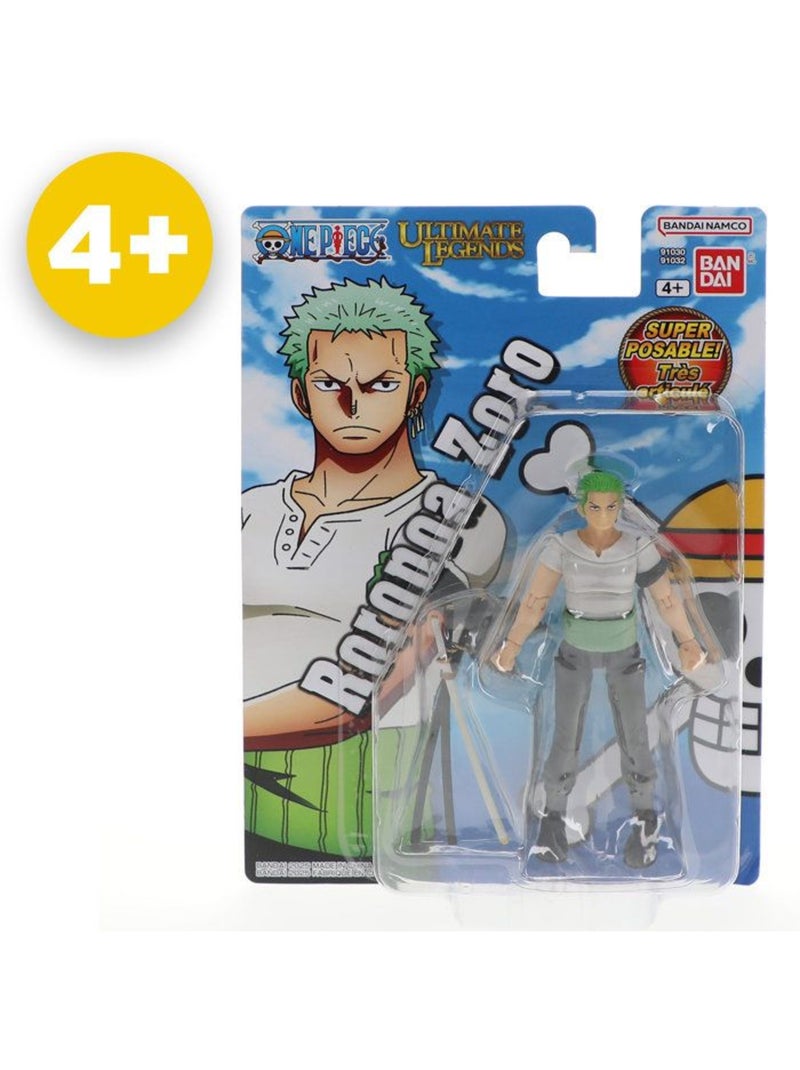 Figurine articulée ultimate legends - bandai - one piece - roronoa zoro - 12 cm Vert - Kiabi