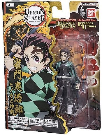 Figurine articulée ultimate legends hd - bandai - demon slayer - tanjiro kamado - 12 cm