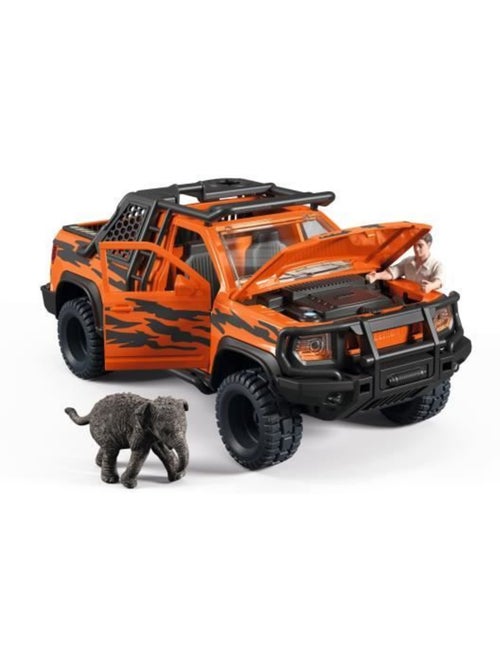 Figurine aventures en 4x4 dans la jungle, schleich 42720 gamme wild life - Kiabi