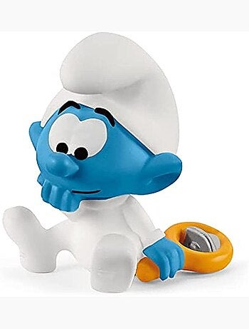 Figurine Bébé Schtroumpf avec hochet