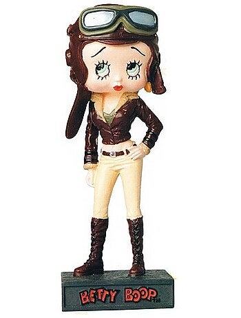 Figurine Betty Boop aviateur en résine peinte à la main – Collection 33 Betty Boop