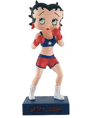 Figurine 'Betty Boop' Boxeuse en résine peinte à la main – 15 cm – Collection N°36