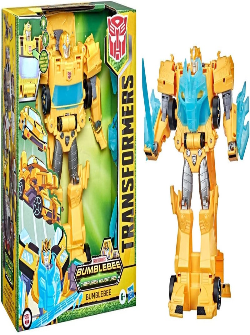 Figurine Bumblebee Cyberverse Adventures Dinobots Unite Roll N' Change 25cm - Transformers Multicolore - Kiabi