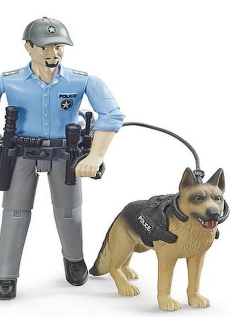 Figurine Bworld : Policier avec son chien - Kiabi