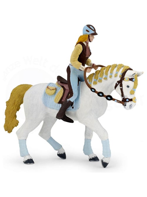 Figurine cavalière adulte fashion bleue - Kiabi
