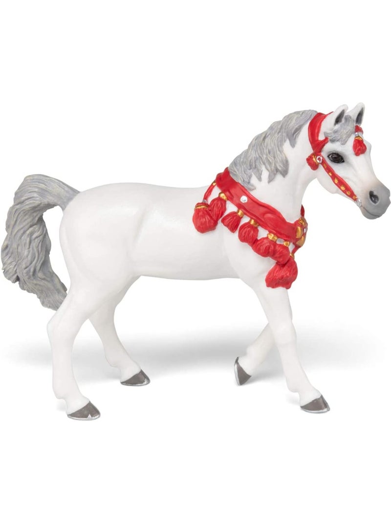 Figurine Cheval arabe Blanc en tenue de parade Blanc - Kiabi