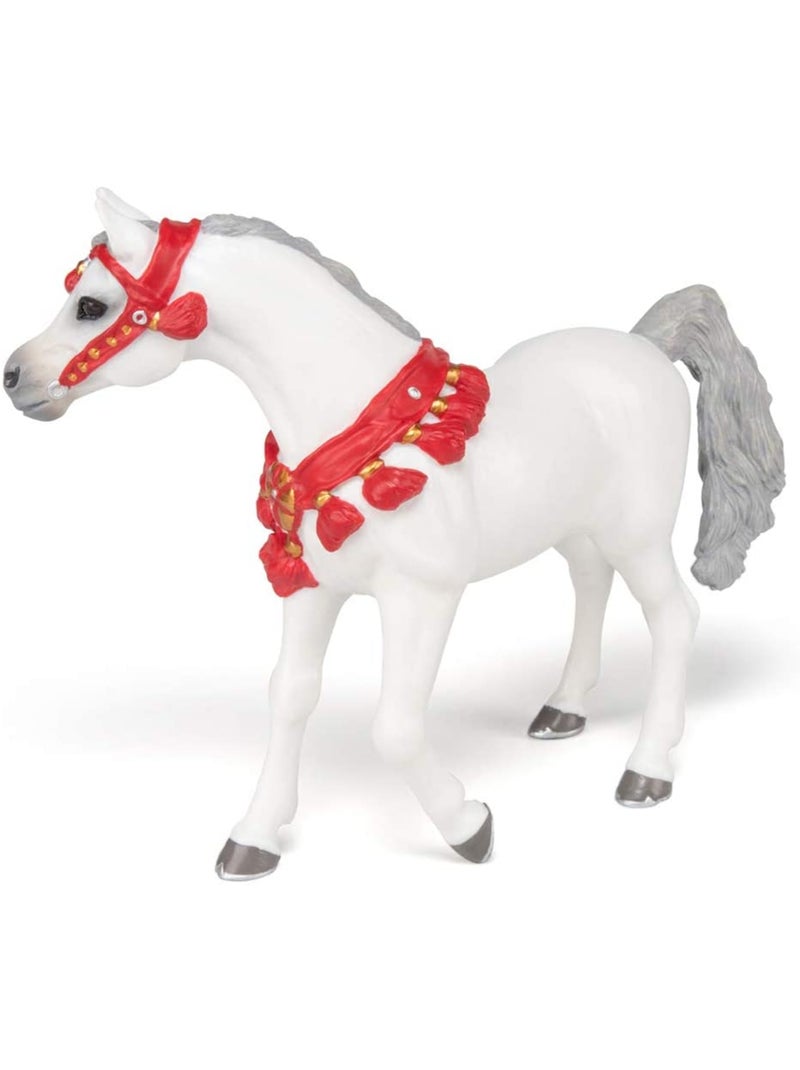 Figurine Cheval arabe Blanc en tenue de parade Blanc - Kiabi