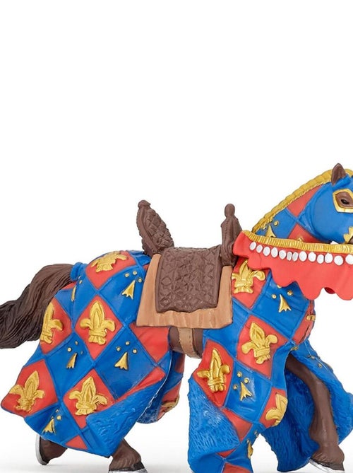 Figurine Cheval bleu fleur de lys - Kiabi