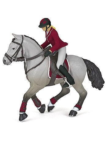 Figurine Cheval de concours et sa cavalière