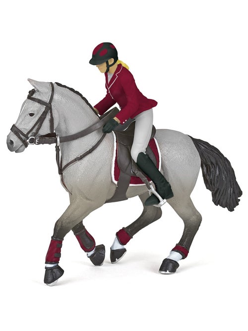 Figurine Cheval de concours et sa cavalière - Kiabi