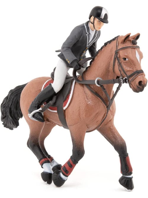 Figurine Cheval de concours et son cavalier - Kiabi