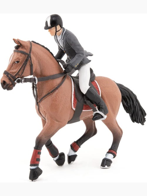 Figurine Cheval de concours et son cavalier - Kiabi