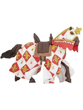Figurine Cheval du chevalier blanc fleur de lys