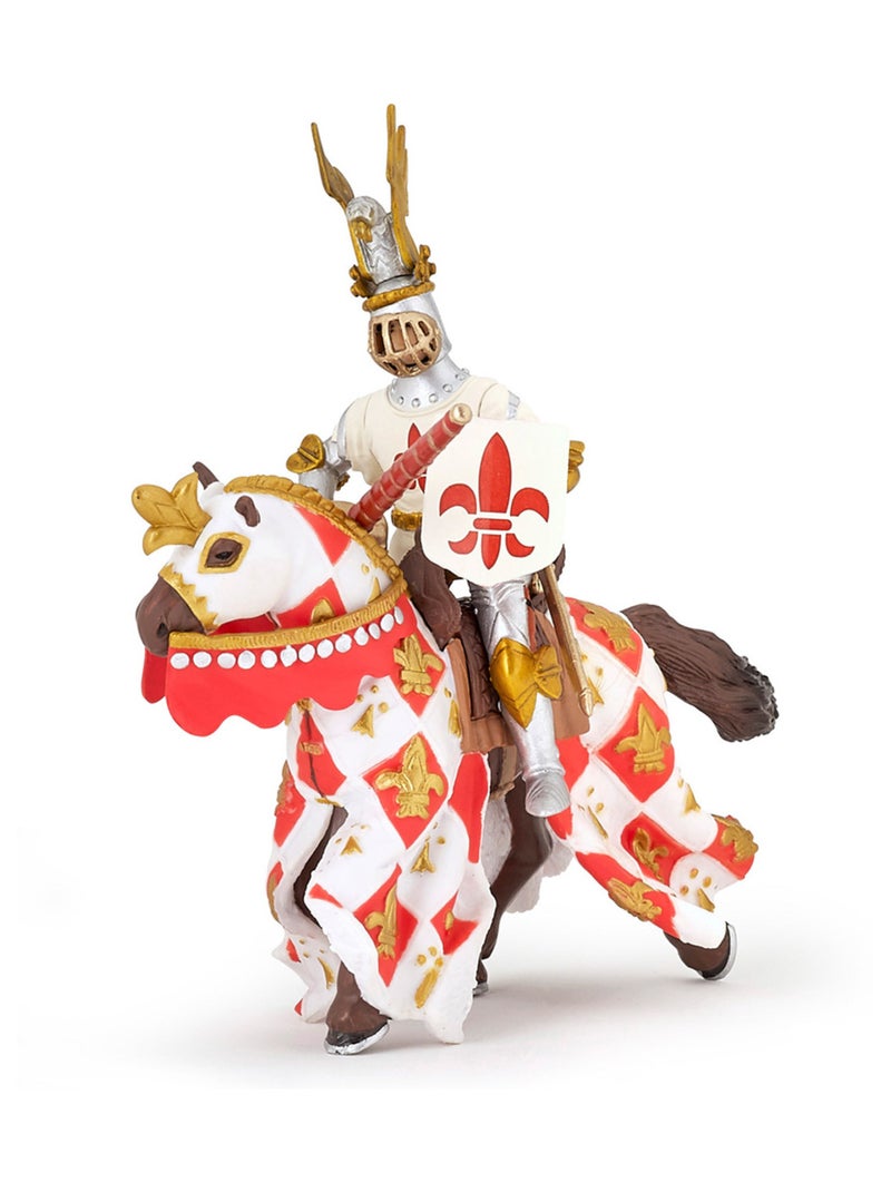 Figurine Cheval du chevalier blanc fleur de lys Blanc - Kiabi
