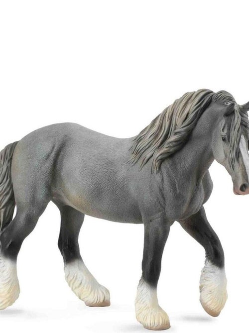 Figurine Cheval : Jument Shire Horse gris - Kiabi