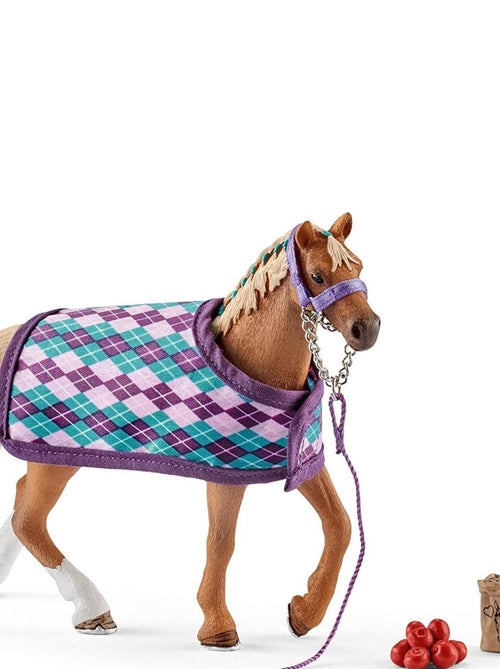 Figurine cheval : Pur-sang anglais avec couverture - Kiabi