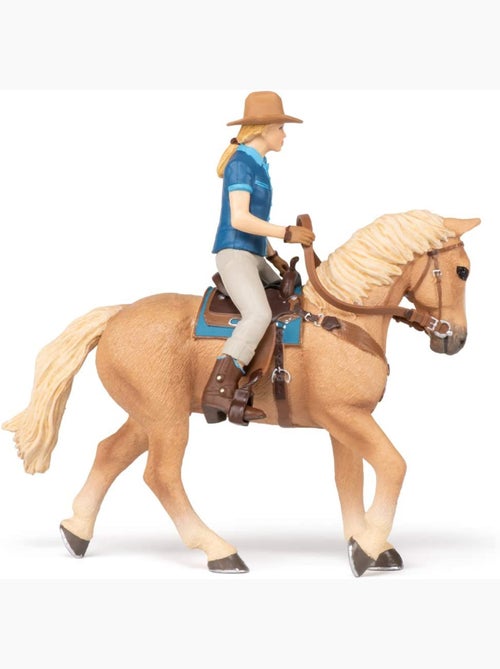 Figurine Cheval western et sa cavalière - Kiabi